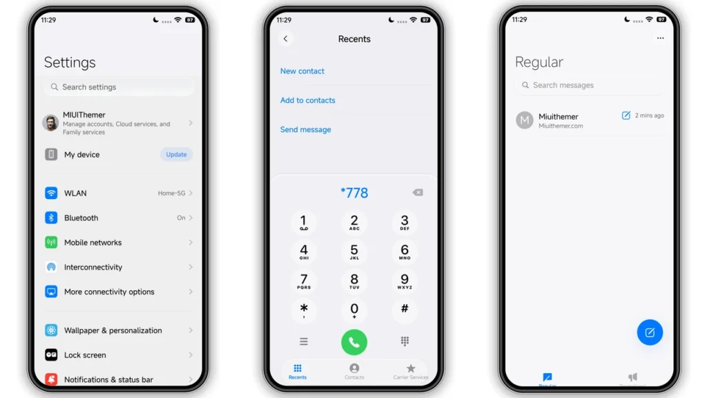 Mango HOS3 HyperOS Theme Preview