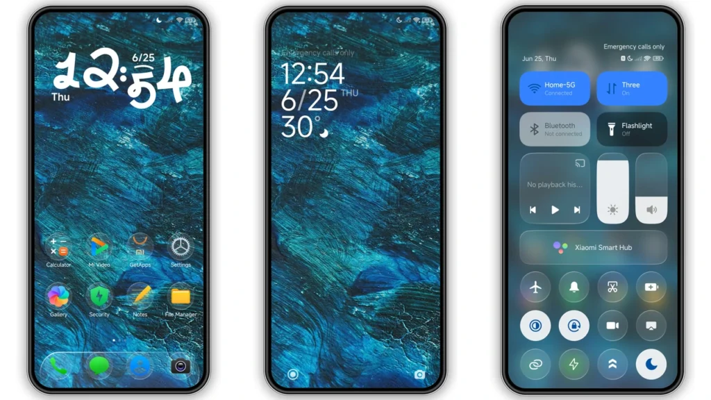 Moon Glass HyperOS Theme Preview