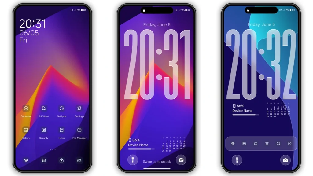 Prism Flow HyperOS Theme Preview