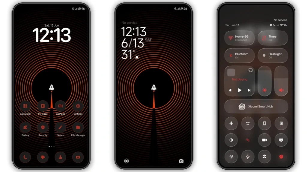Putih Merah 3.0.1 HyperOS Theme Preview