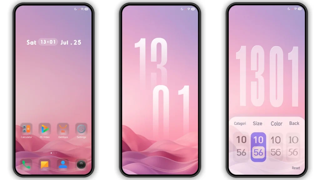 AJ pink HyperOS Theme Preview