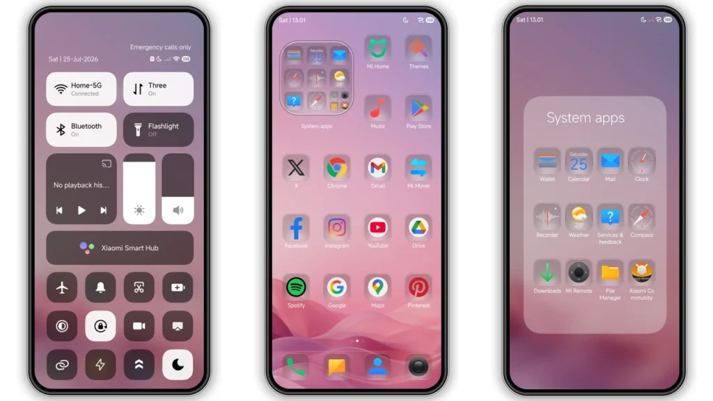 AJ pink HyperOS Theme Preview