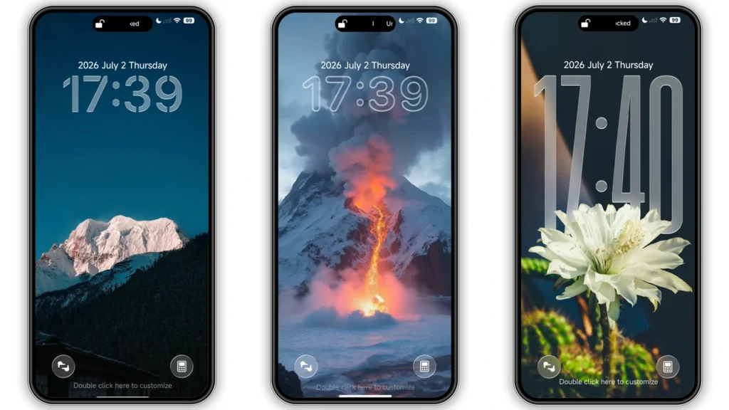 Blue color HyperOS Theme Preview