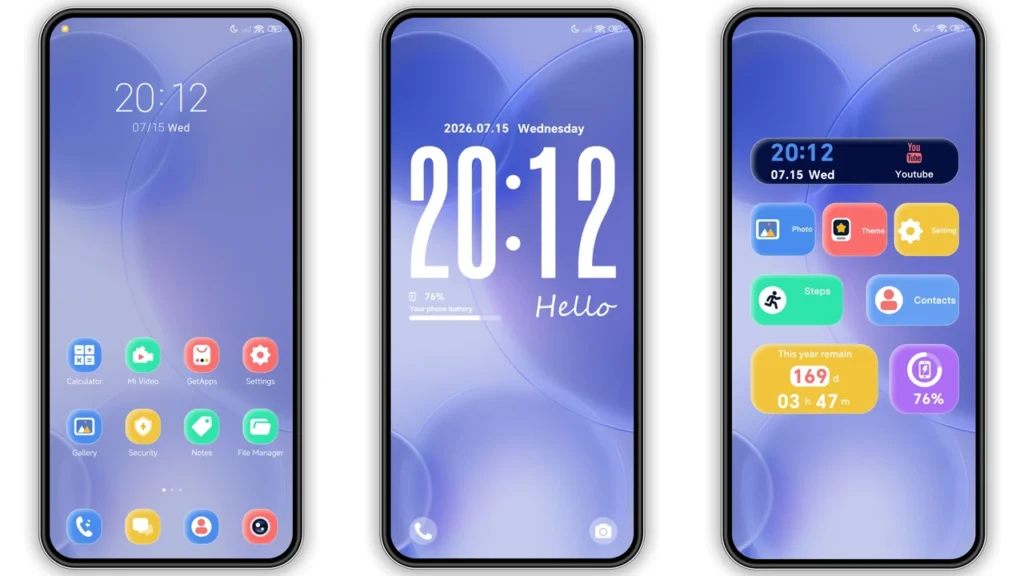 Crystal Void HyperOS Theme Preview