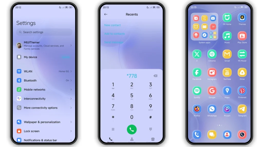Crystal Void HyperOS Theme Preview