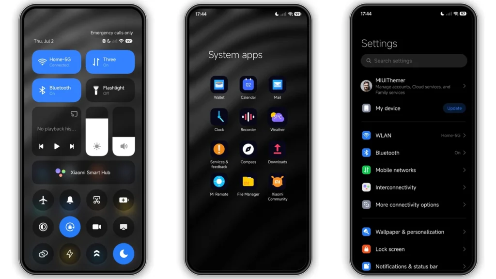 Dark Duo HyperOS Theme Preview