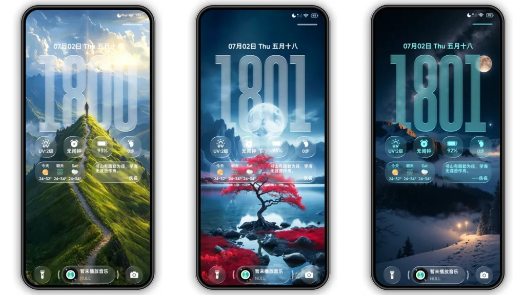 Seasonal Raster Effect HyperOS Theme Preview