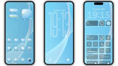 Blue Glass VK HyperOS Theme Preview