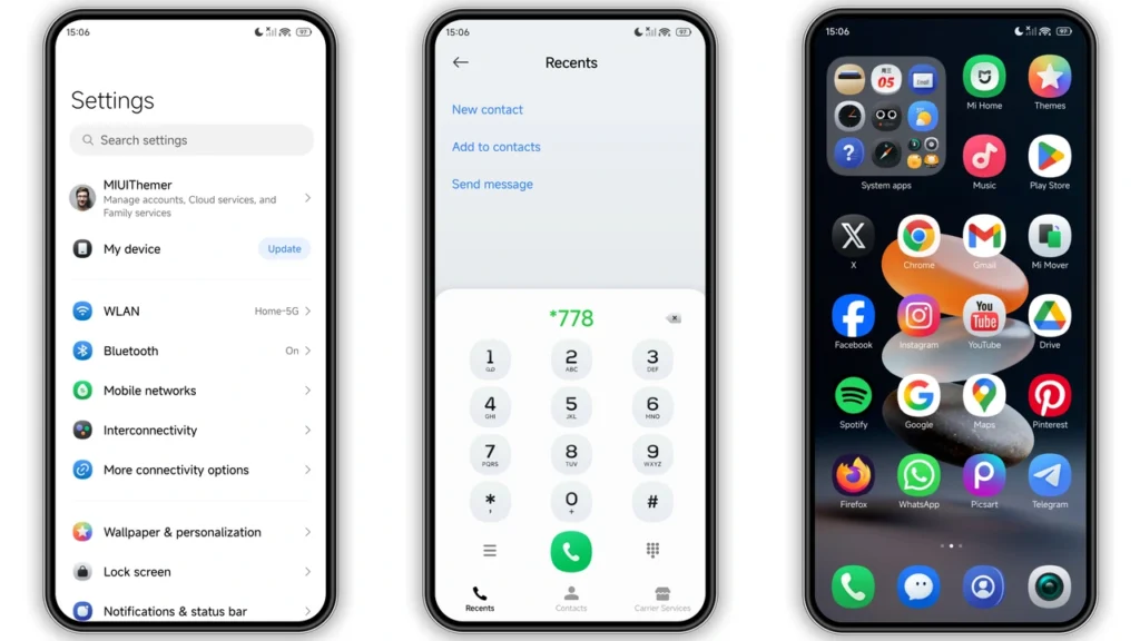 Floating Stone HyperOS Theme Preview