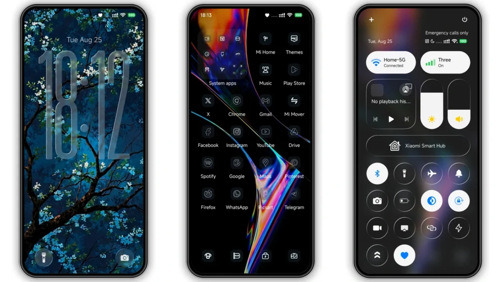 Liquid Crystal HyperOS Theme Preview