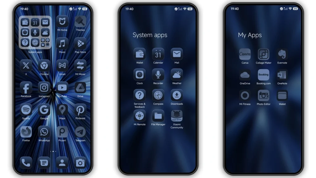 Pure Blue HyperOS Theme Preview