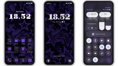 Purple Stars HyperOS Theme Preview