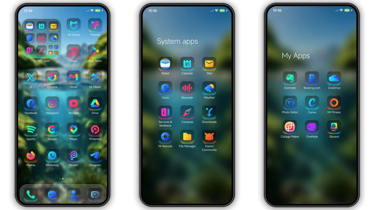 Aquarel HyperOS Theme Review: Underwater Neon for Xiaomi & Redmi preview 2