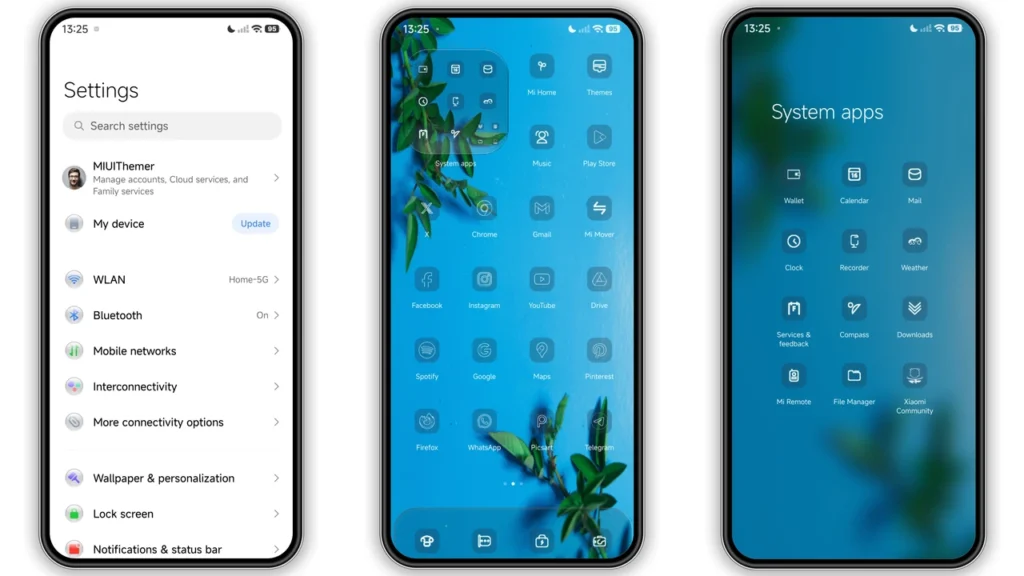 Azure Branch HyperOS Theme Preview