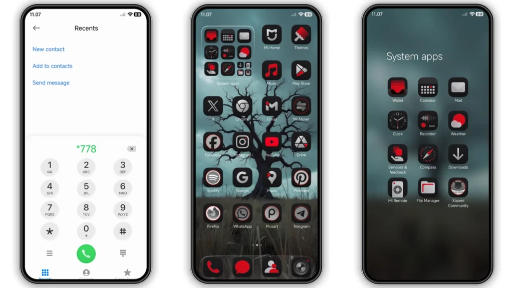 Duskred HyperOS Theme Preview