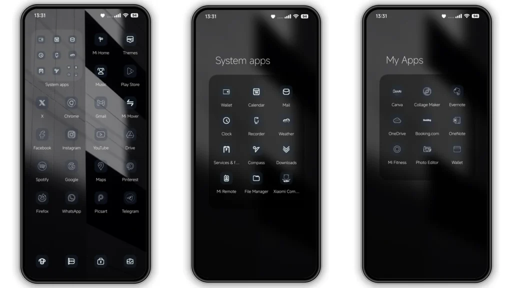 Mono Grid HyperOS Theme Preview
