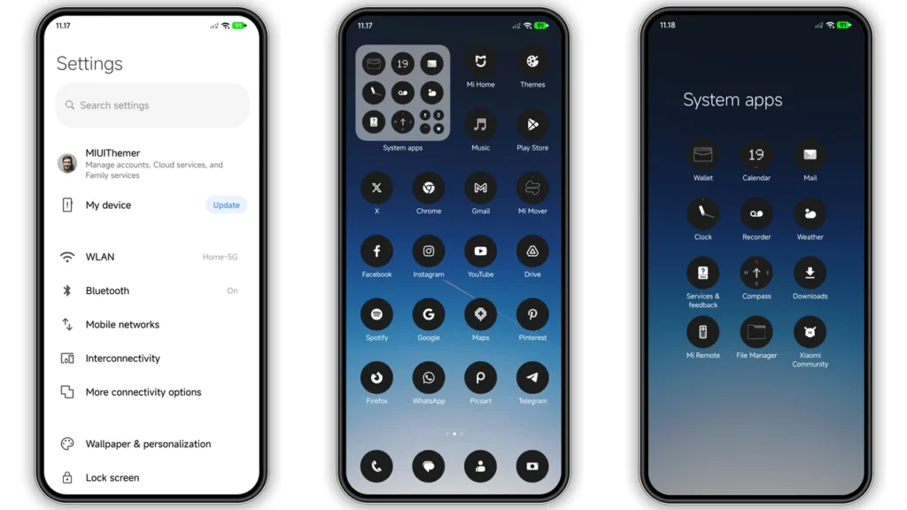 NothingOS HyperOS Theme Preview