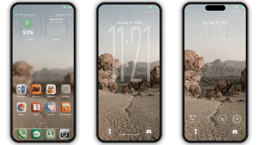 OX CLAY HyperOS Theme Preview