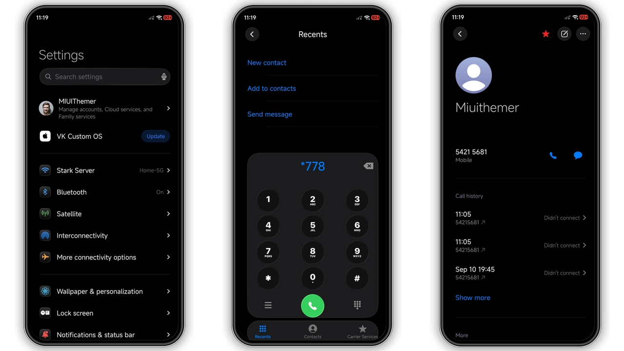 One RedV HyperOS Theme: Dark UI with Bold Red Accents preview 2