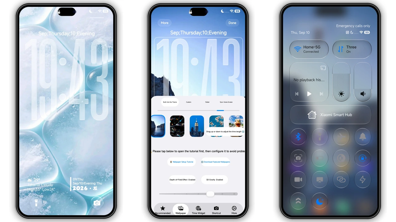 Translucent Premium Glass Theme Gives HyperOS a See‑Through Edge preview 3