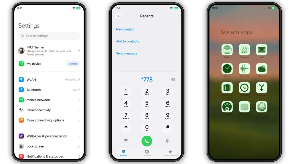 Verdant HyperOS Theme Preview