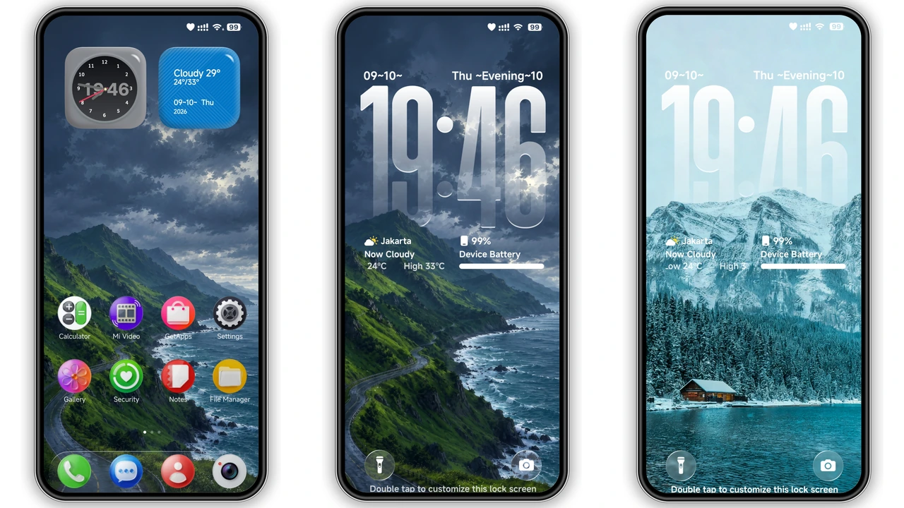 Vibria HyperOS Theme Review: Glossy 3D Icons & Liquid‑Glass Lockscreen