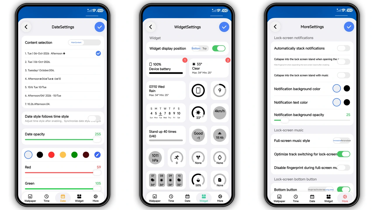 Aquora HyperOS Theme: Glassy Look with 18 Vibrant Wallpapers preview 4