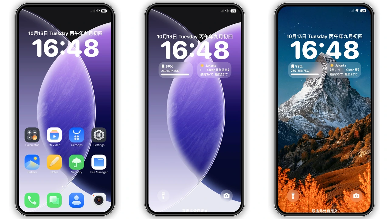 Cool OS Raster Wallpaper Theme Brings iOS‑Style Icons to HyperOS