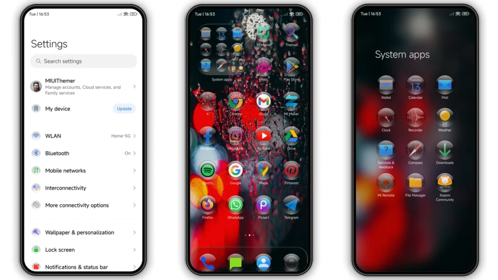 Crimson ObsidianV3 HyperOS Theme Preview