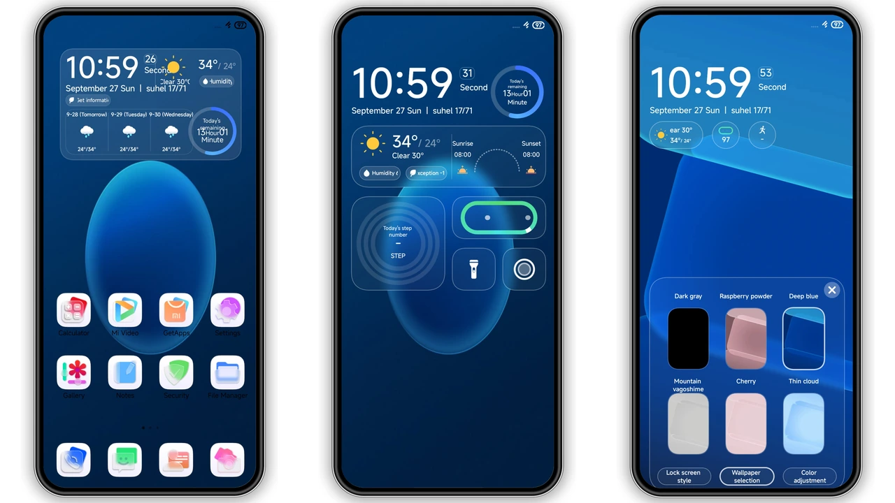 Knock Cute HyperOS Theme Review: Blue Gradient Bliss for Xiaomi & Redmi