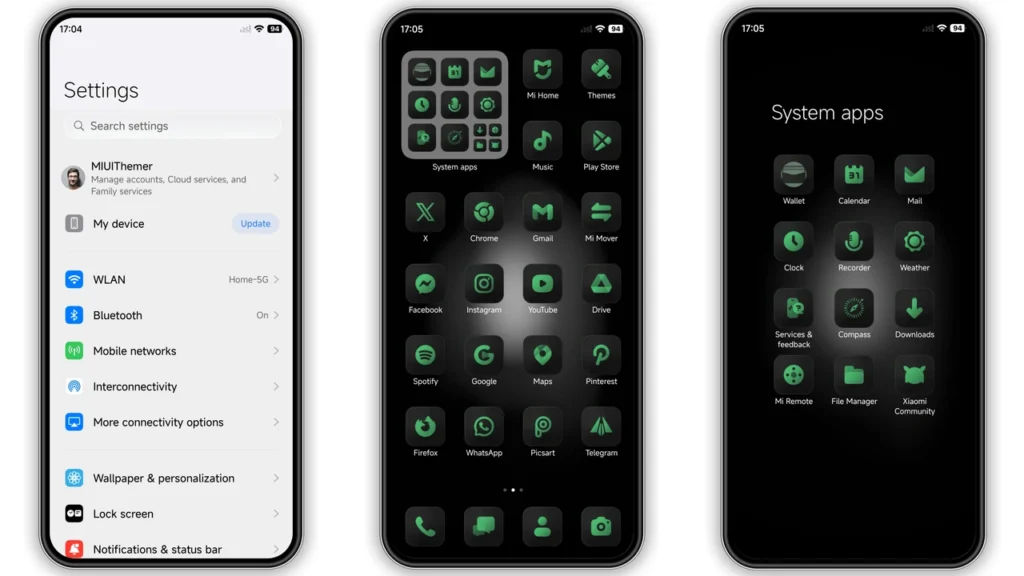 OX EMG HyperOS Theme Preview