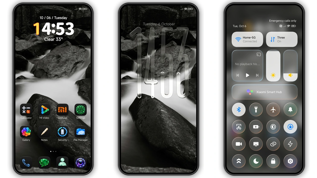 TOP VK Dark Crystal Theme for HyperOS – Elegant Look for Xiaomi