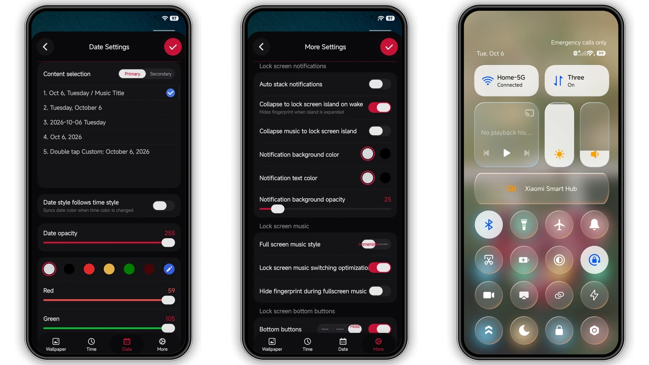 fulloful HyperOS Theme Review: 18 Nature Wallpapers & Glassy UI preview 3