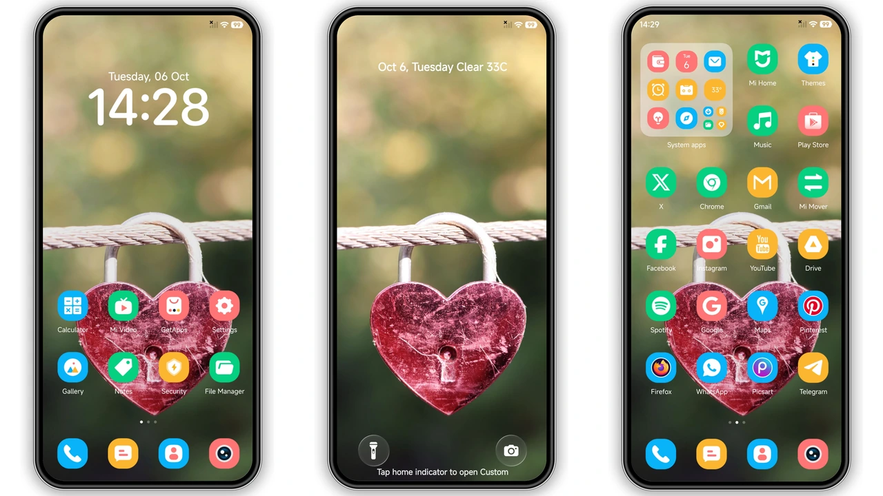 fulloful HyperOS Theme Review: 18 Nature Wallpapers & Glassy UI preview 4