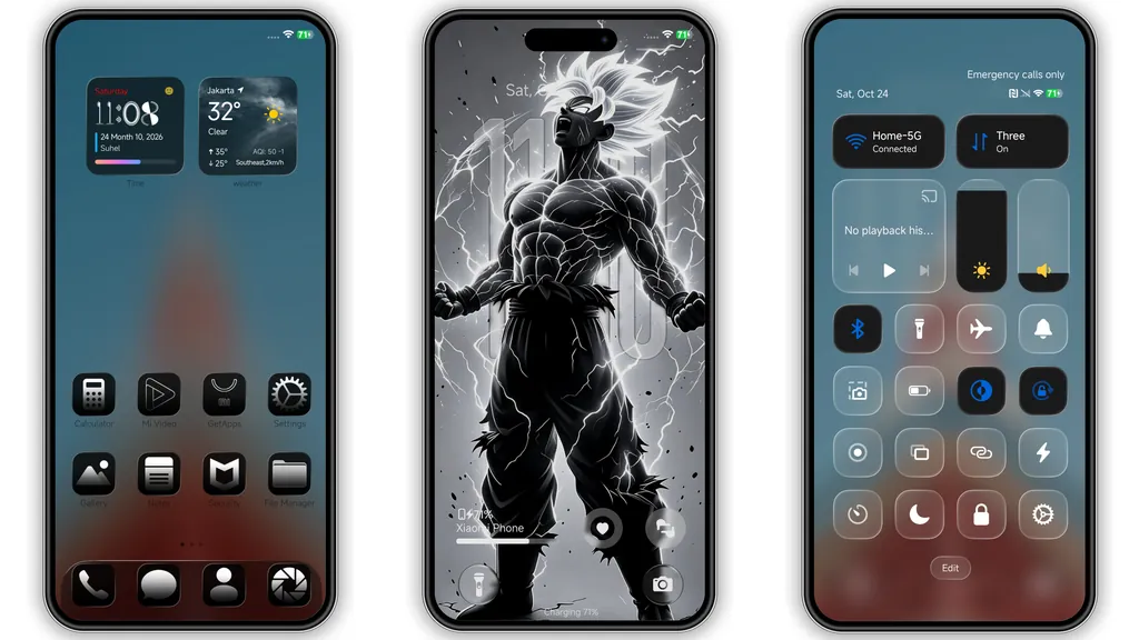s4u dark by suhel HyperOS Theme Preview